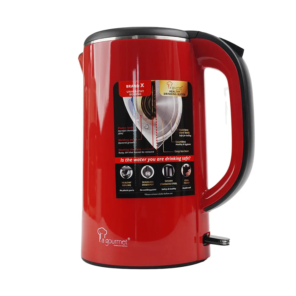 Ấm siêu tốc chống bỏng La gourmet 1,8L Đỏ - 405289