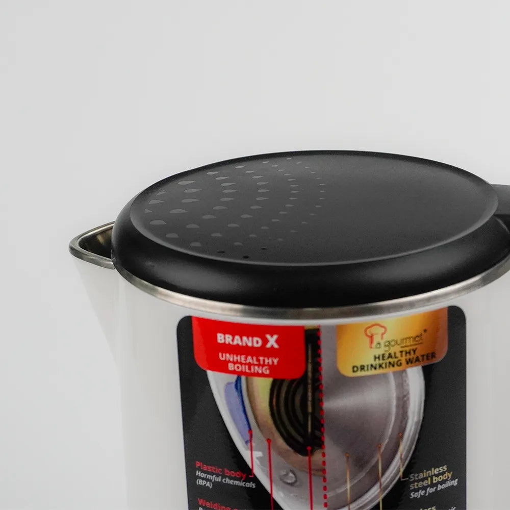 Ấm siêu tốc chống bỏng La Gourmet 1.8L Trắng - 391803