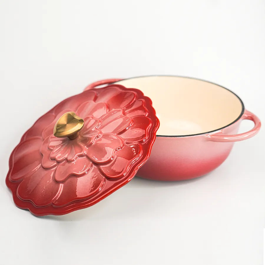 Nồi Gang Tráng Men La gourmet HOA Collection 20cm 2L Màu Hibiscus - 438119