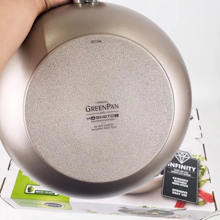 Chảo Xào Chống Dính GreenPan Cambridge Bronze 28cm (Có Nắp, 3.7L)