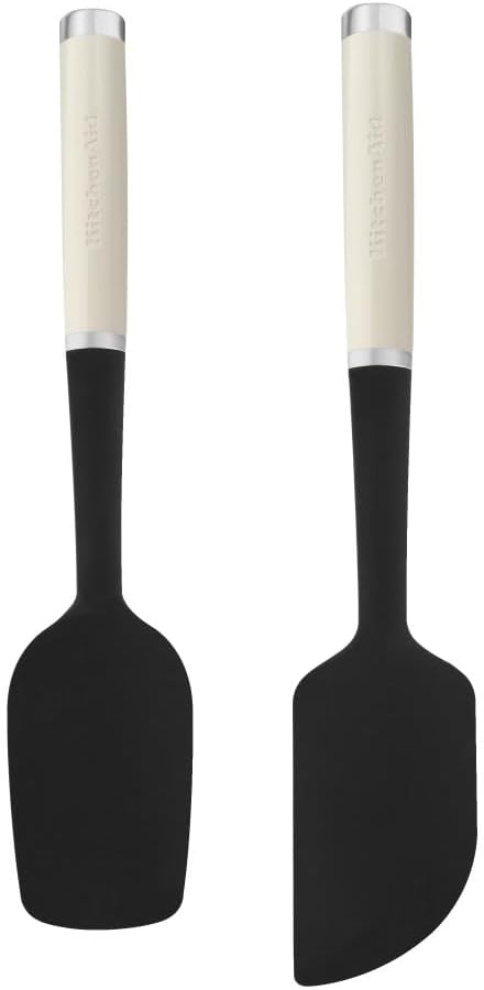 Bộ 2 Phới Vét KitchenAid (Đầu Silicone, Màu Kem Hạnh Nhân)