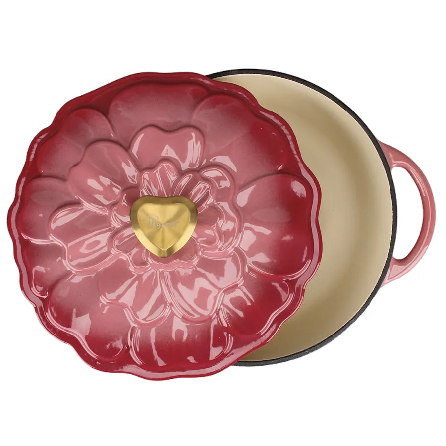 Nồi Gang Tráng Men La gourmet HOA Collection 20cm 2L Màu Hibiscus - 438119