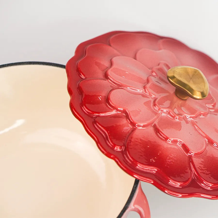 Nồi Gang Tráng Men La gourmet HOA Collection 20cm 2L Màu Hibiscus - 438119