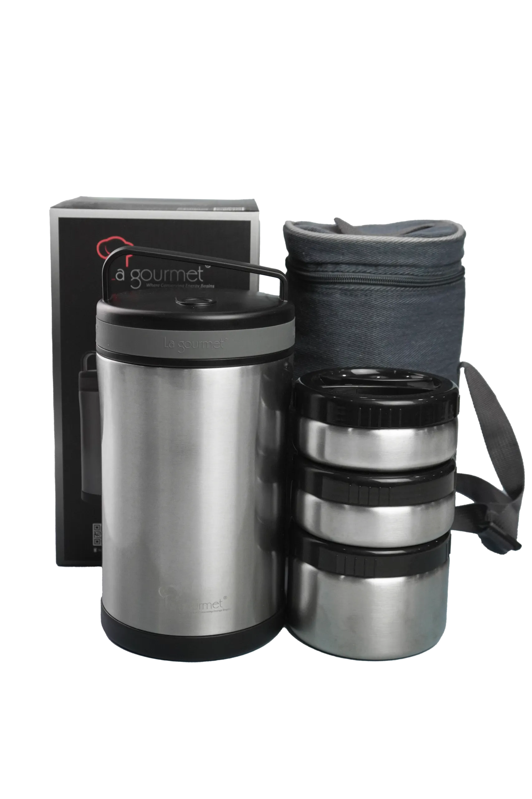 Bộ hộp cơm giữ nhiệt 3 ngăn cao cấp La gourmet new classic 1.7L - 399731