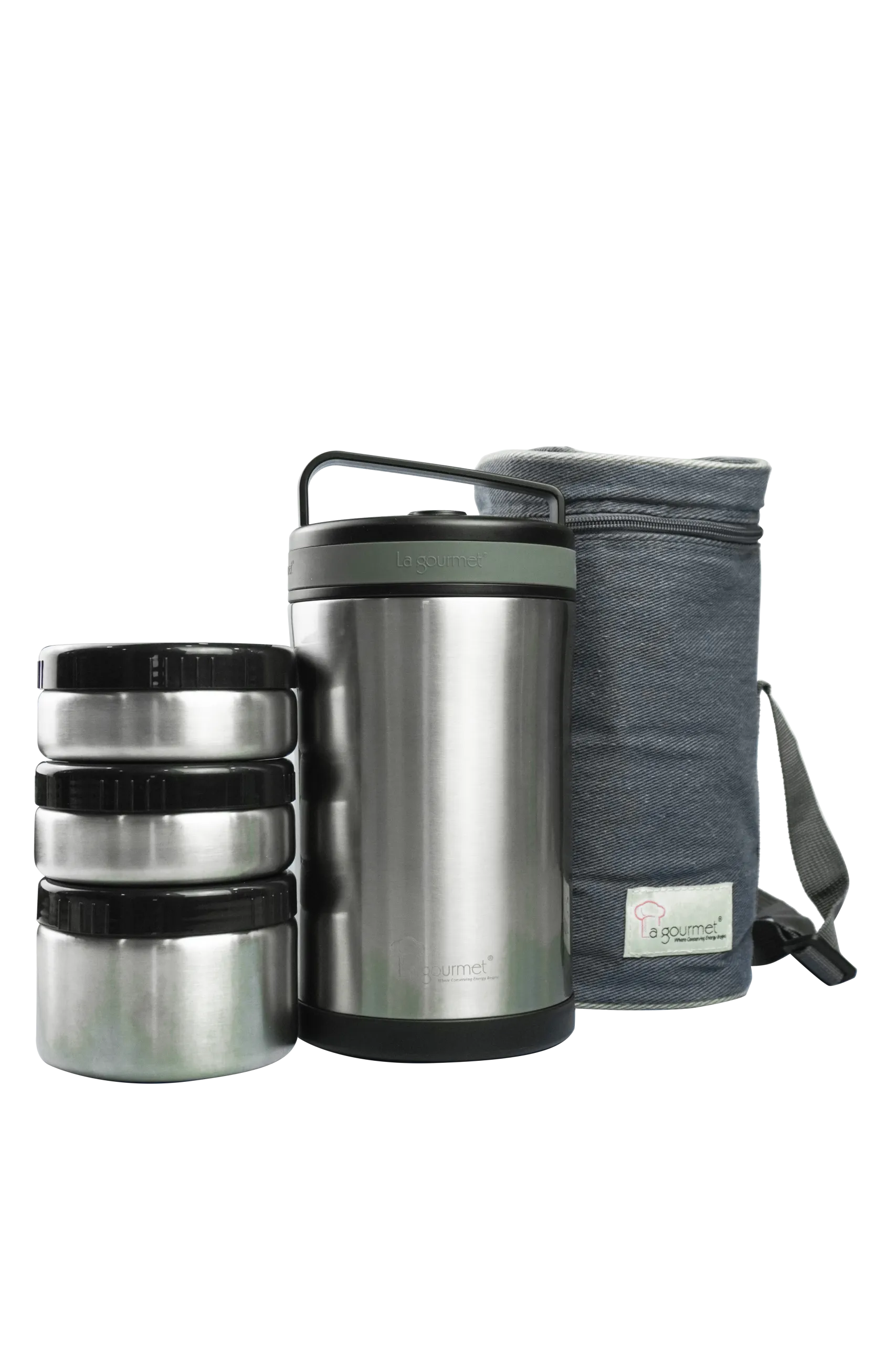 Bộ hộp cơm giữ nhiệt 3 ngăn cao cấp La gourmet new classic 1.7L - 399731