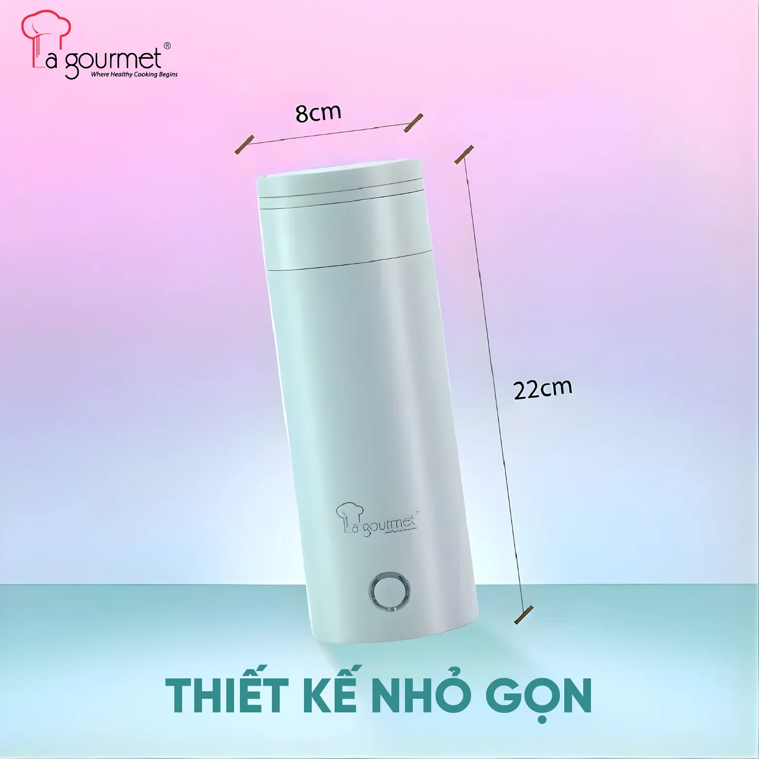 Bình đun nước điện du lịch La gourmet 0.35L inox 304 liền khối – Vanilla Cream – 422101