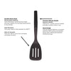 Sạn Lật Nylon Có Rãnh KitchenAid (Màu Đen)