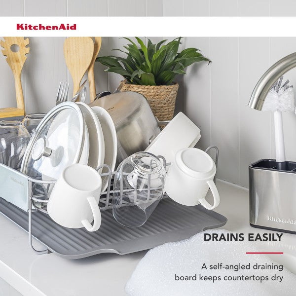 Kệ úp chén thông minh KitchenAid (Điều chỉnh mở rộng, Màu Xám Than)