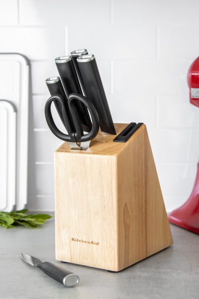 Bộ Dao 6 Món KitchenAid Classic (Thép Nhật, Khối Gỗ Đen)