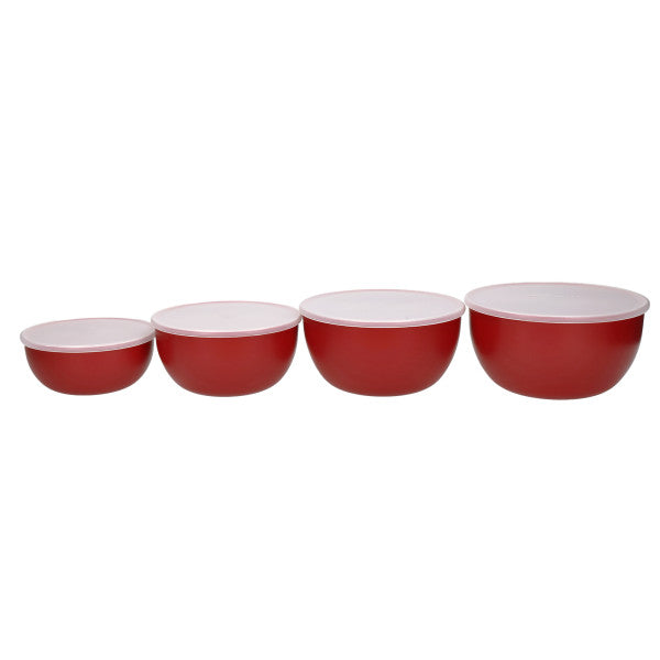Bộ 4 Tô Sơ Chế KitchenAid (Kèm Nắp, Màu Đỏ Empire)