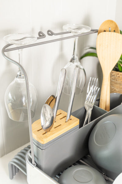 Kệ úp chén thông minh KitchenAid (Điều chỉnh mở rộng, Màu Xám Than)