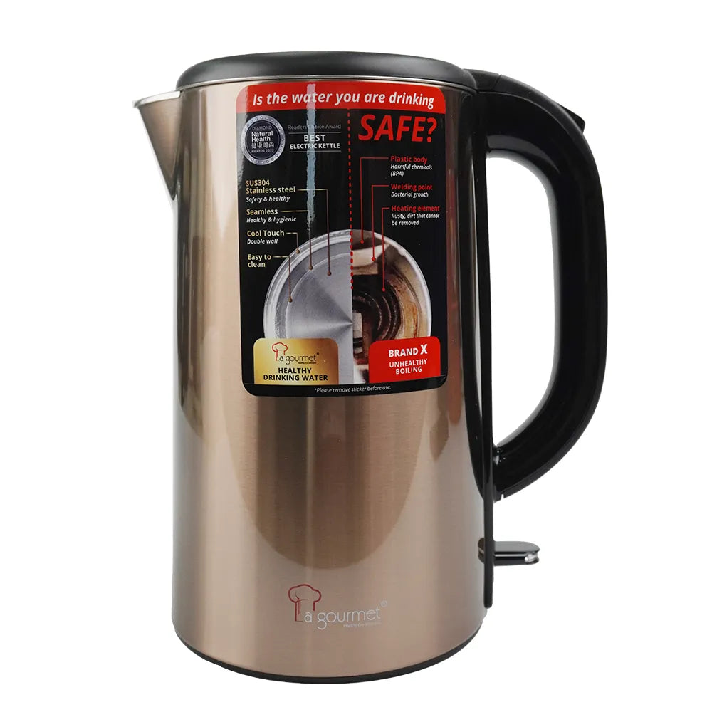 Ấm siêu tốc chống bỏng La Gourmet 1.8L Golden - 418111