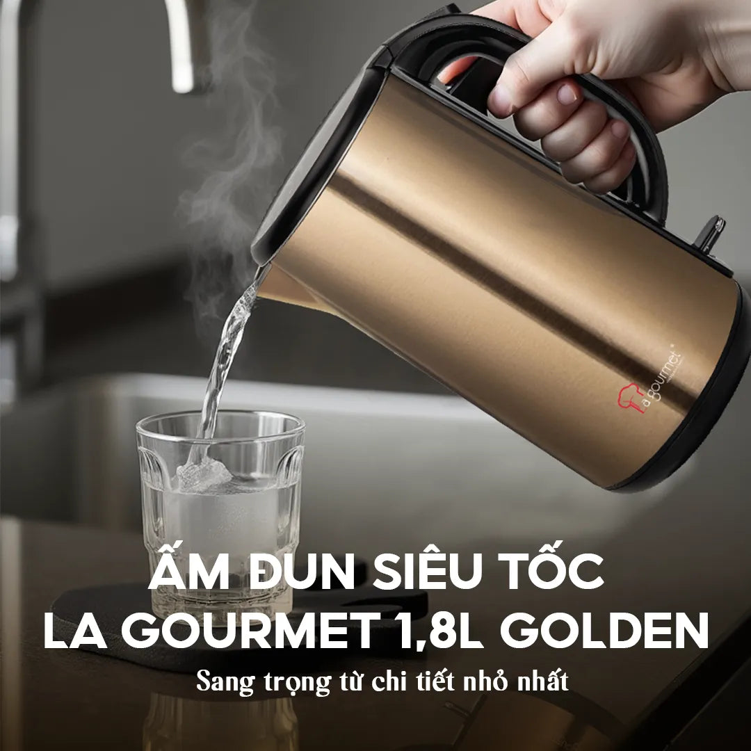 Ấm siêu tốc chống bỏng La Gourmet 1.8L Golden - 418111