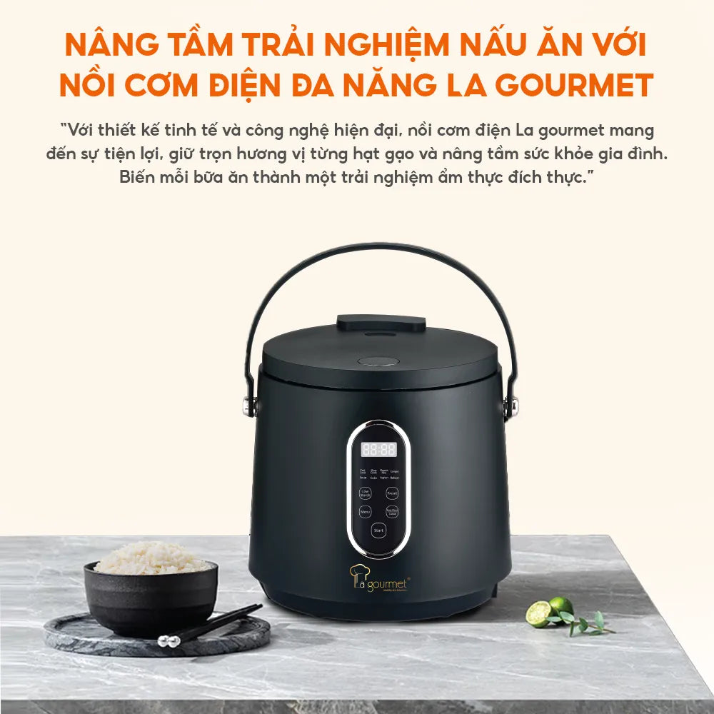 Nồi cơm điện đa năng La gourmet 2L Đen - 410764