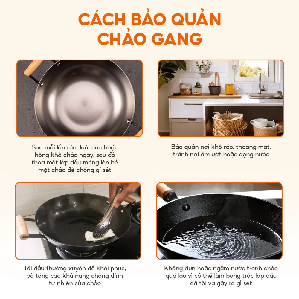 [Miễn phí tôi dầu] Chảo gang La gourmet Nitrigan 36cm - 347671