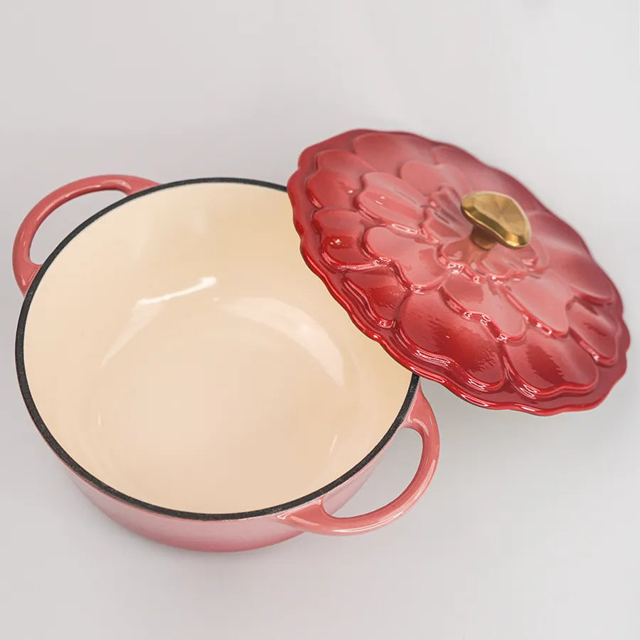 Nồi Gang Tráng Men La gourmet HOA Collection 20cm 2L Màu Hibiscus - 438119