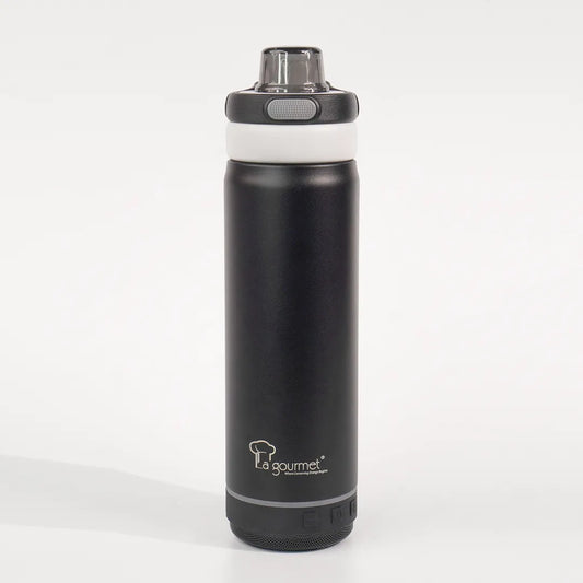 [Miễn phí khắc tên] Bình giữ nhiệt phát nhạc Bluetooth La gourmet Hydrotune 0.5L màu đen - 437198