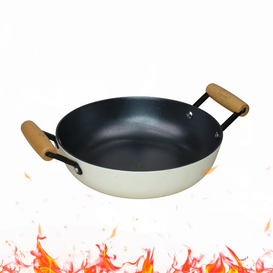 [ TẶNG NẮP 499K ] Chảo Gang Tráng Men 2 Tay Cầm Chống Dính Tự Nhiên - Size 30cm - 435408