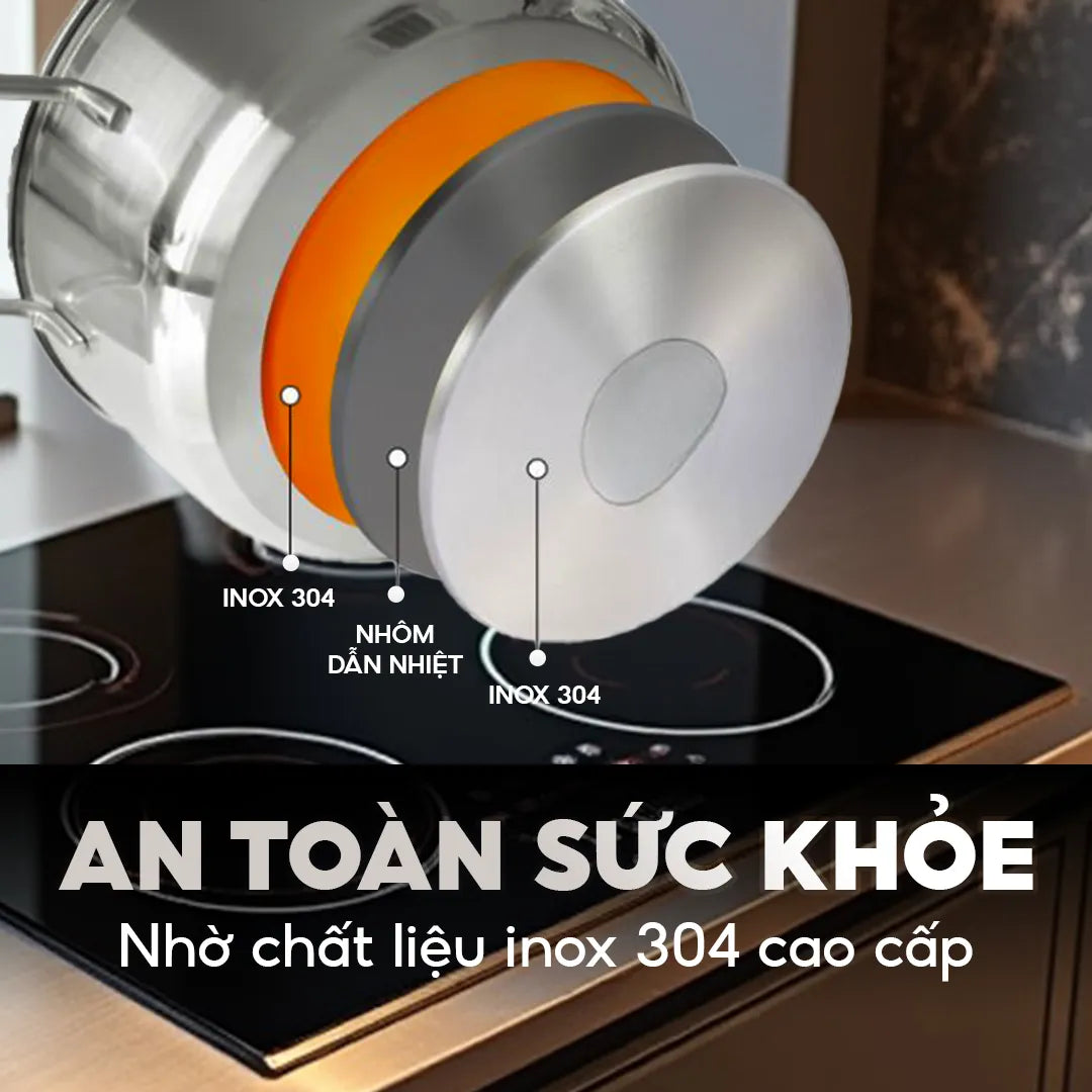 Nồi inox cao cấp La gourmet - Nova Cuisine 24cm x 7.5cm cạn - 412478