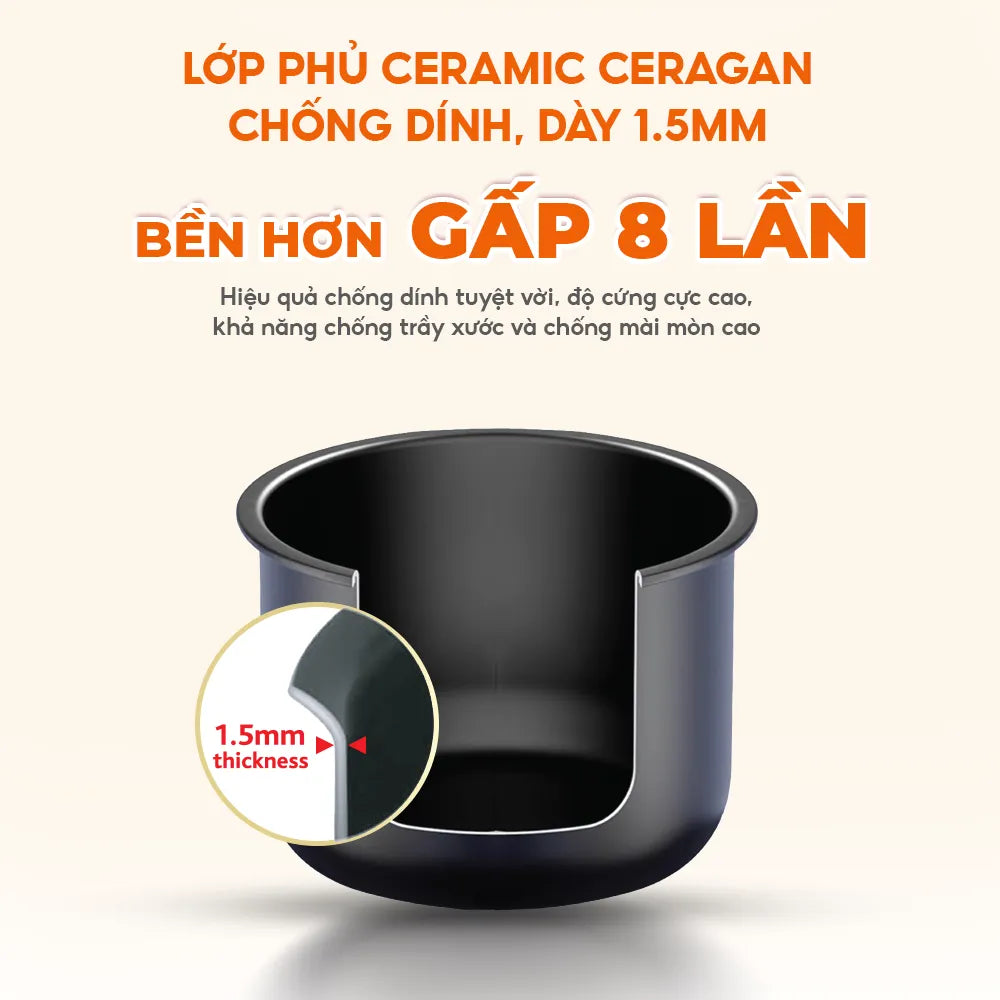 Nồi cơm điện đa năng La gourmet 2L Đen - 410764