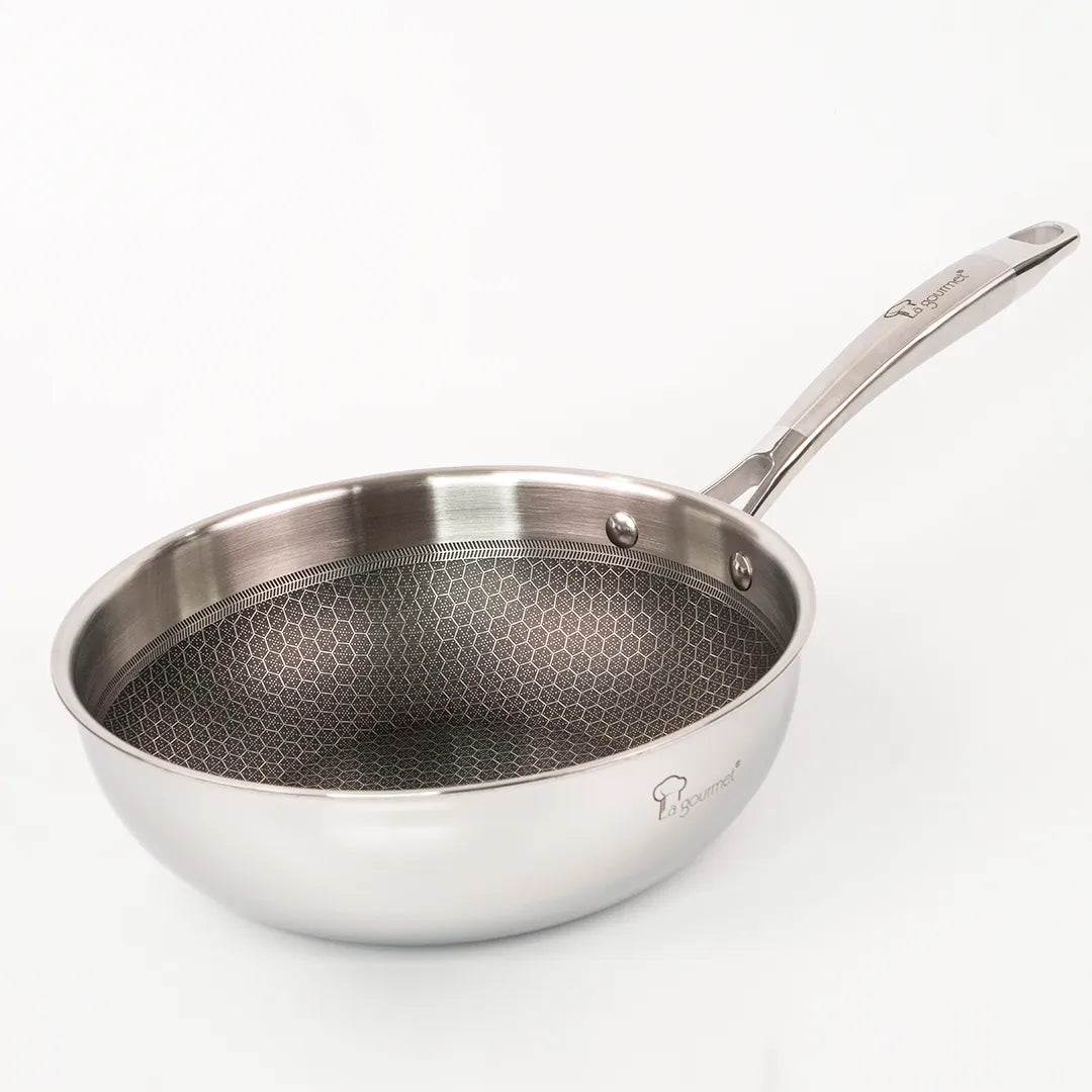 Chảo inox 5 lớp chống dính tổ ong Thụy Sĩ La gourmet Galactic 20cm kèm nắp – 417732