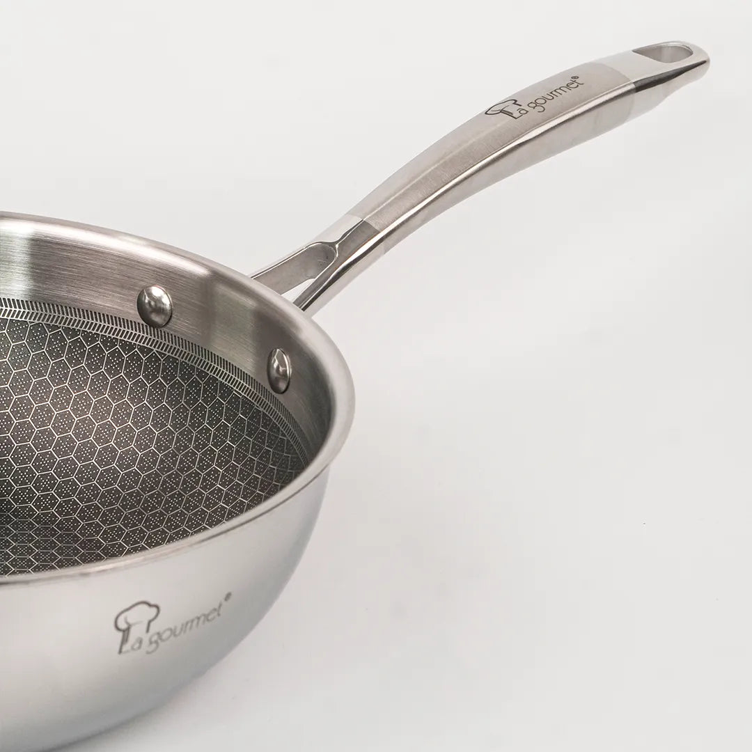 Chảo inox 5 lớp chống dính tổ ong Thụy Sĩ La gourmet Galactic 20cm kèm nắp – 417732