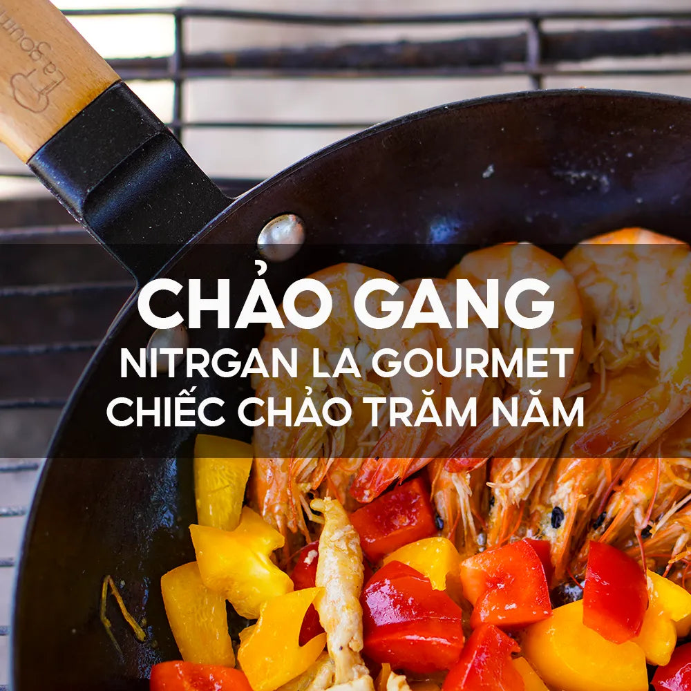 [Miễn phí tôi dầu] Chảo gang La gourmet Nitrigan 20cm lòng sâu - 413772