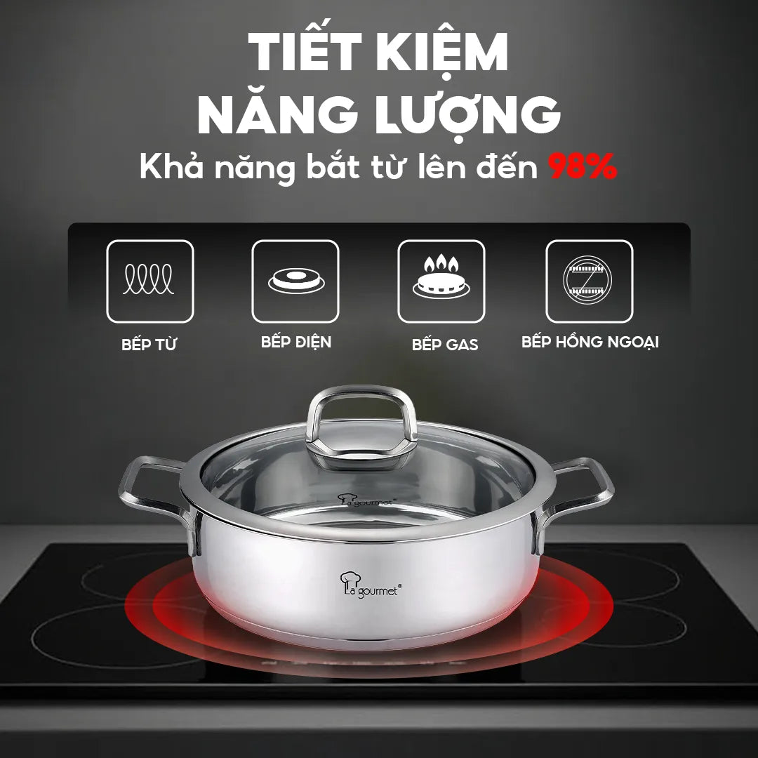 Nồi inox cao cấp La gourmet - Nova Cuisine 24cm x 13.5cm  - 412485