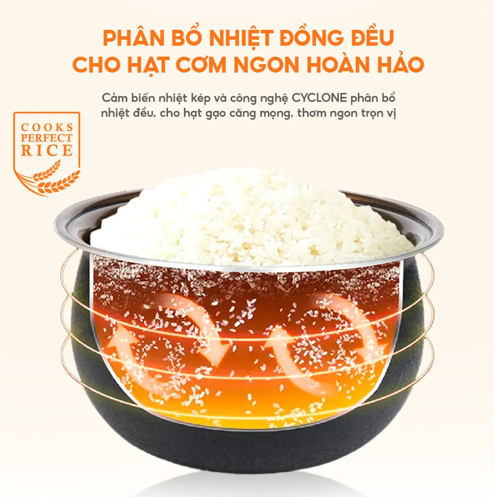 Nồi cơm điện đa năng La gourmet 2L Đen - 410764