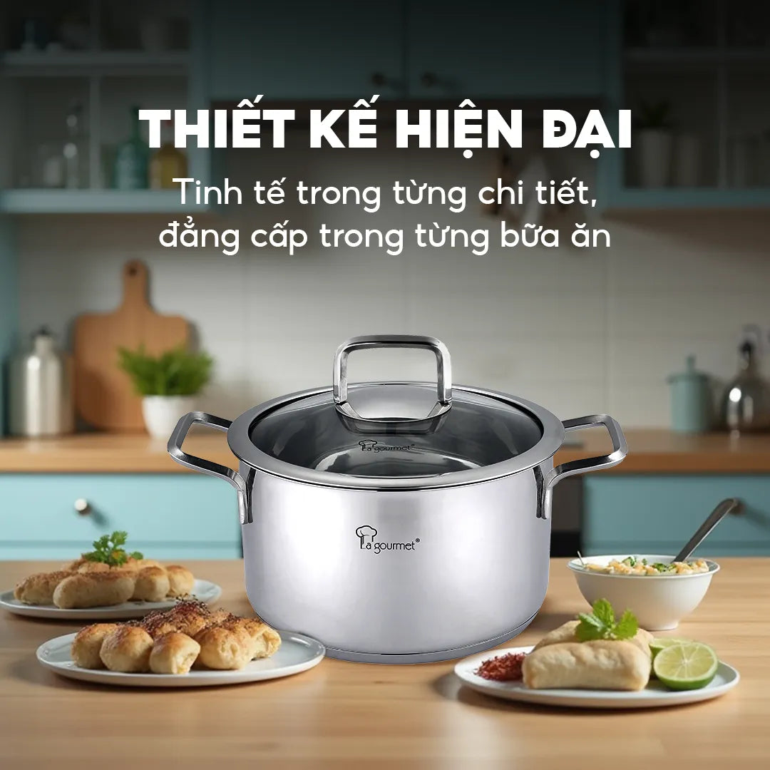 Nồi inox cao cấp La gourmet - Nova Cuisine 24cm x 13.5cm  - 412485