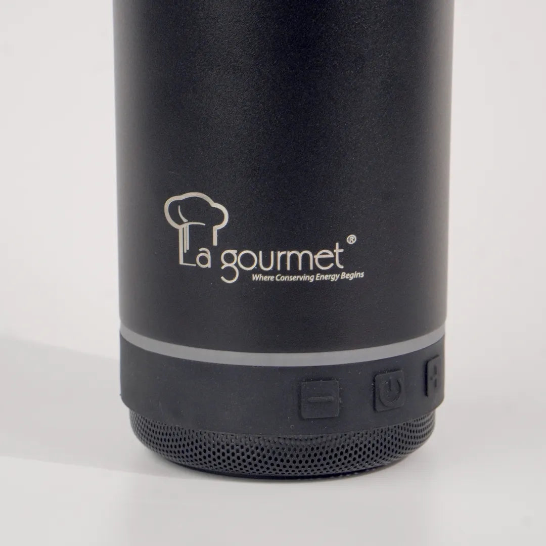 [Miễn phí khắc tên] Bình giữ nhiệt phát nhạc Bluetooth La gourmet Hydrotune 0.5L màu đen - 437198