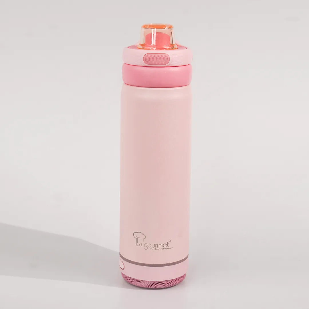 [Miễn phí khắc tên] Bình giữ nhiệt phát nhạc Bluetooth La gourmet Hydrotune 0.5L màu hồng – 434777