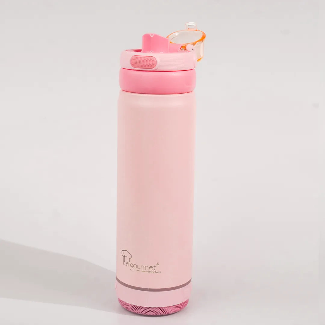 [Miễn phí khắc tên] Bình giữ nhiệt phát nhạc Bluetooth La gourmet Hydrotune 0.5L màu hồng – 434777