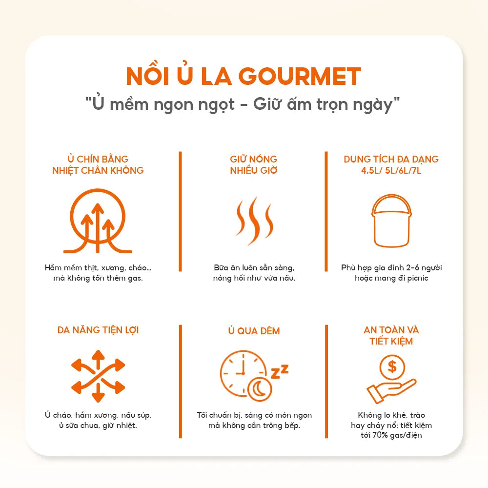 Nồi ủ giữ nhiệt La gourmet 5L - 207807