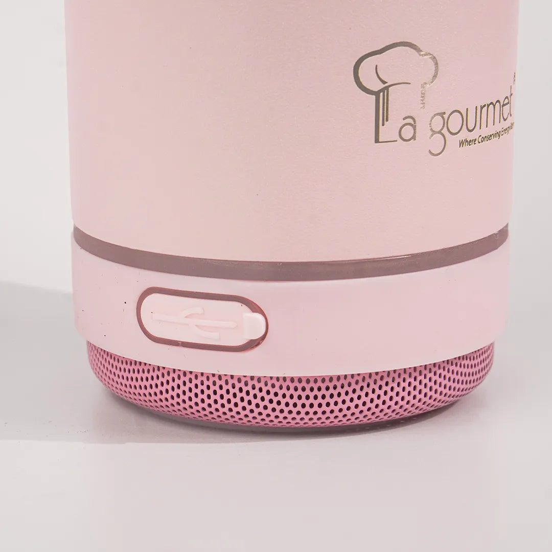 [Miễn phí khắc tên] Bình giữ nhiệt phát nhạc Bluetooth La gourmet Hydrotune 0.5L màu hồng – 434777