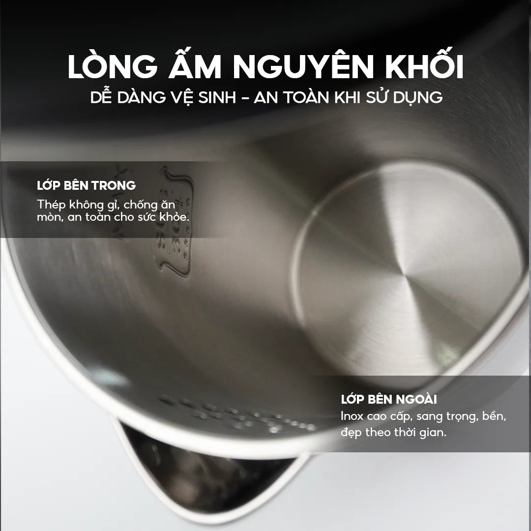 Ấm siêu tốc chống bỏng La gourmet  Titannium 3,0L Đen - 410955