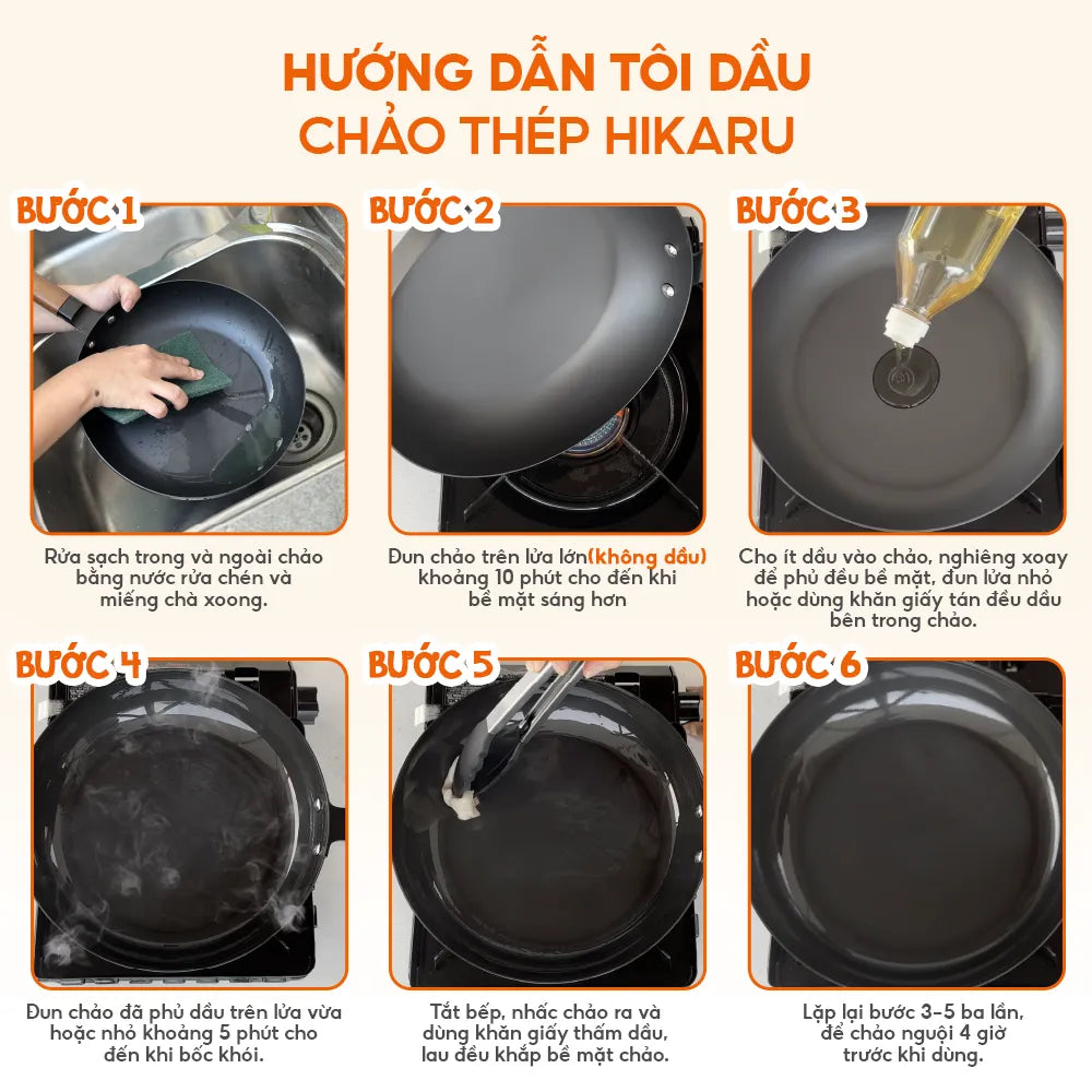 Chảo thép Hikaru La gourmet 26cm cạn - 412522
