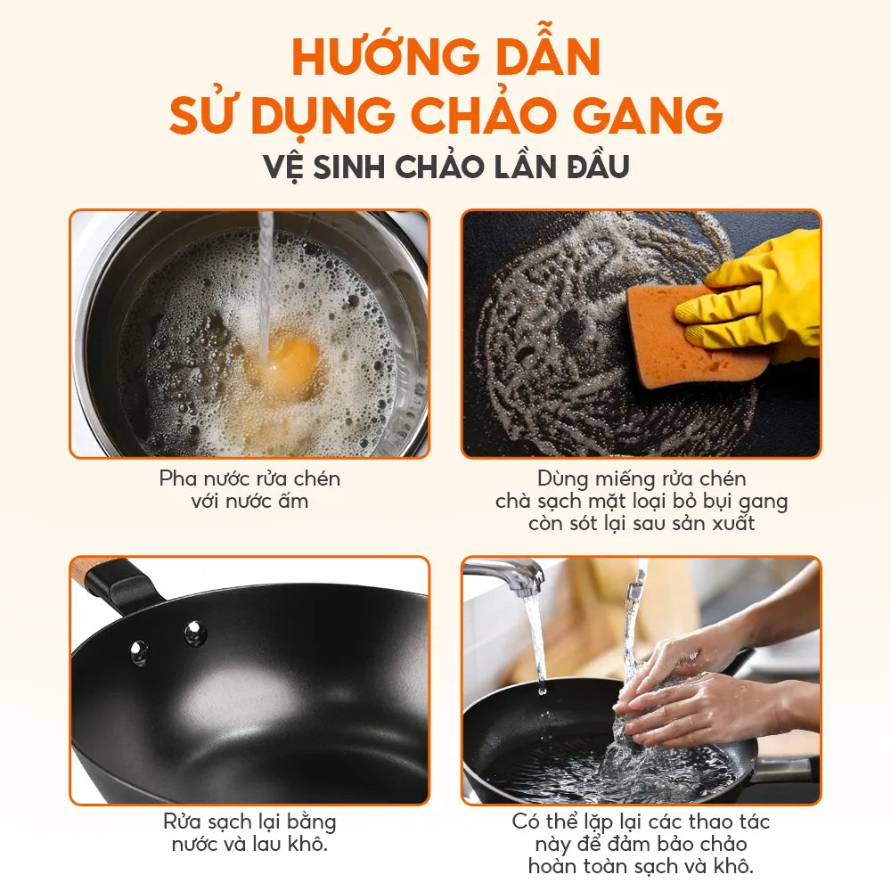 [Miễn phí tôi dầu] Chảo gang La gourmet Nitrigan 36cm - 347671