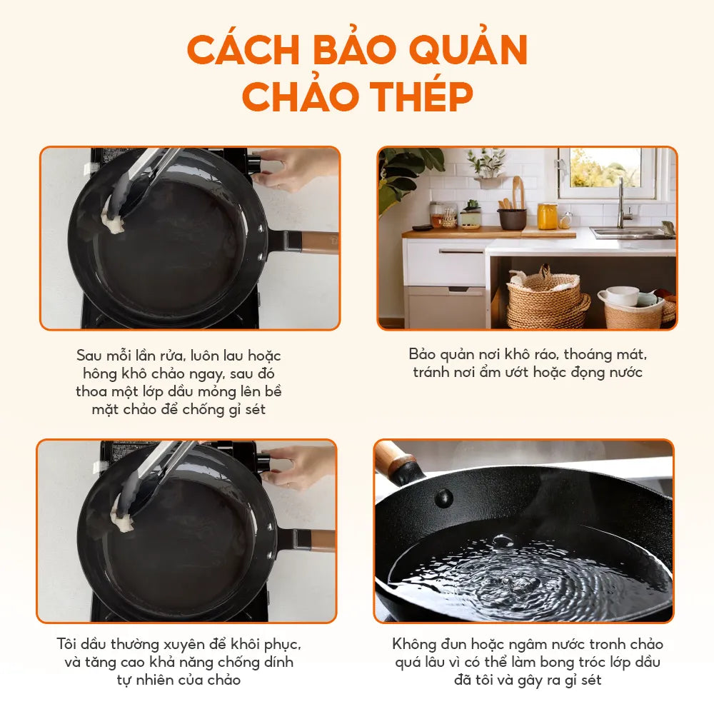 Chảo thép Hikaru La gourmet 26cm cạn - 412522