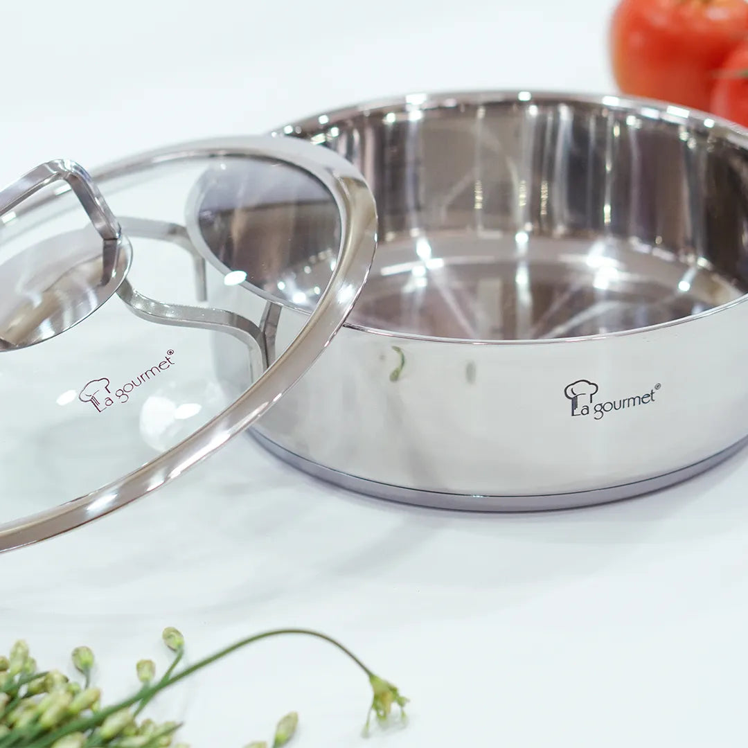 Nồi inox cao cấp La gourmet - Nova Cuisine 24cm x 7.5cm cạn - 412478