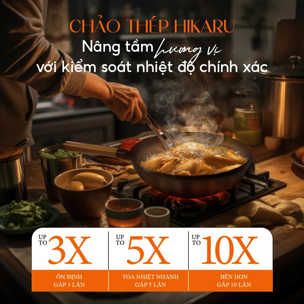Chảo thép Hikaru La gourmet 26cm cạn - 412522