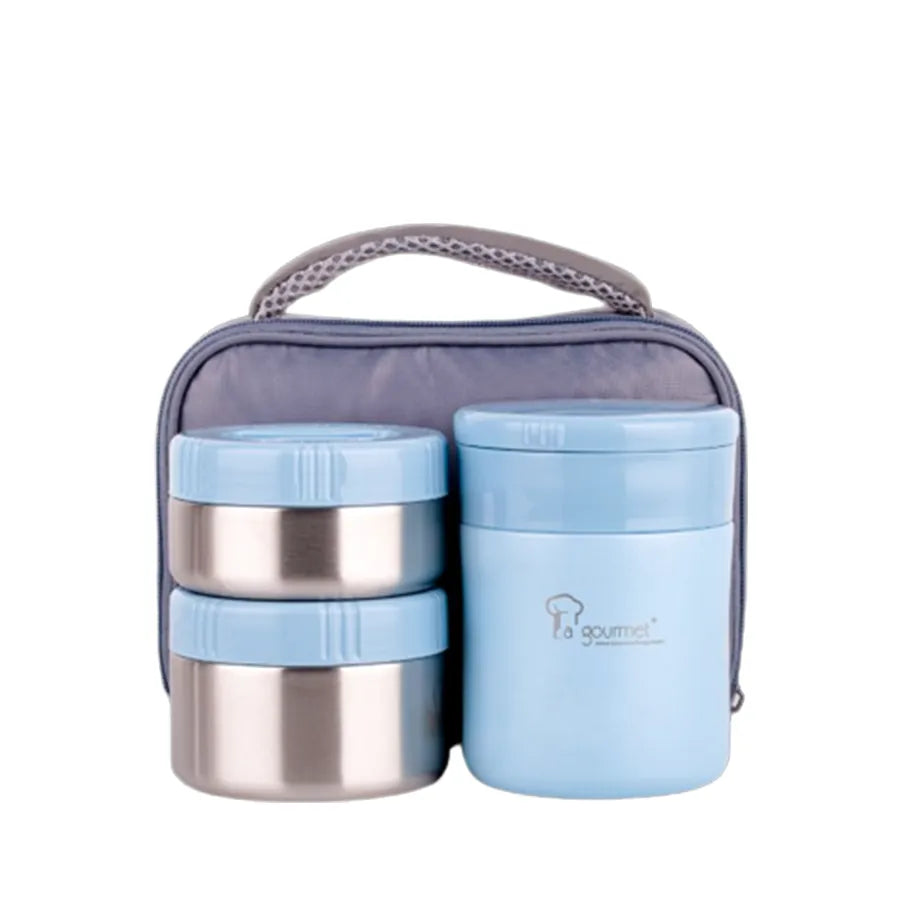 Bộ hộp cơm giữ nhiệt La gourmet - Spring Collection (Xanh Pastel) - 396198