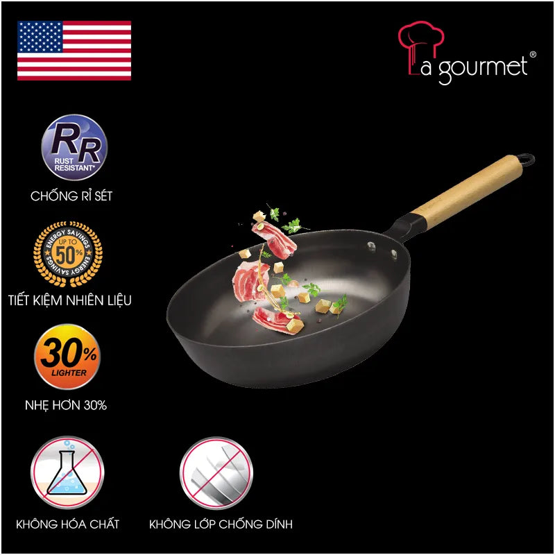 Hotsale Chảo gang  La gourmet 28cm lòng sâu - 347701