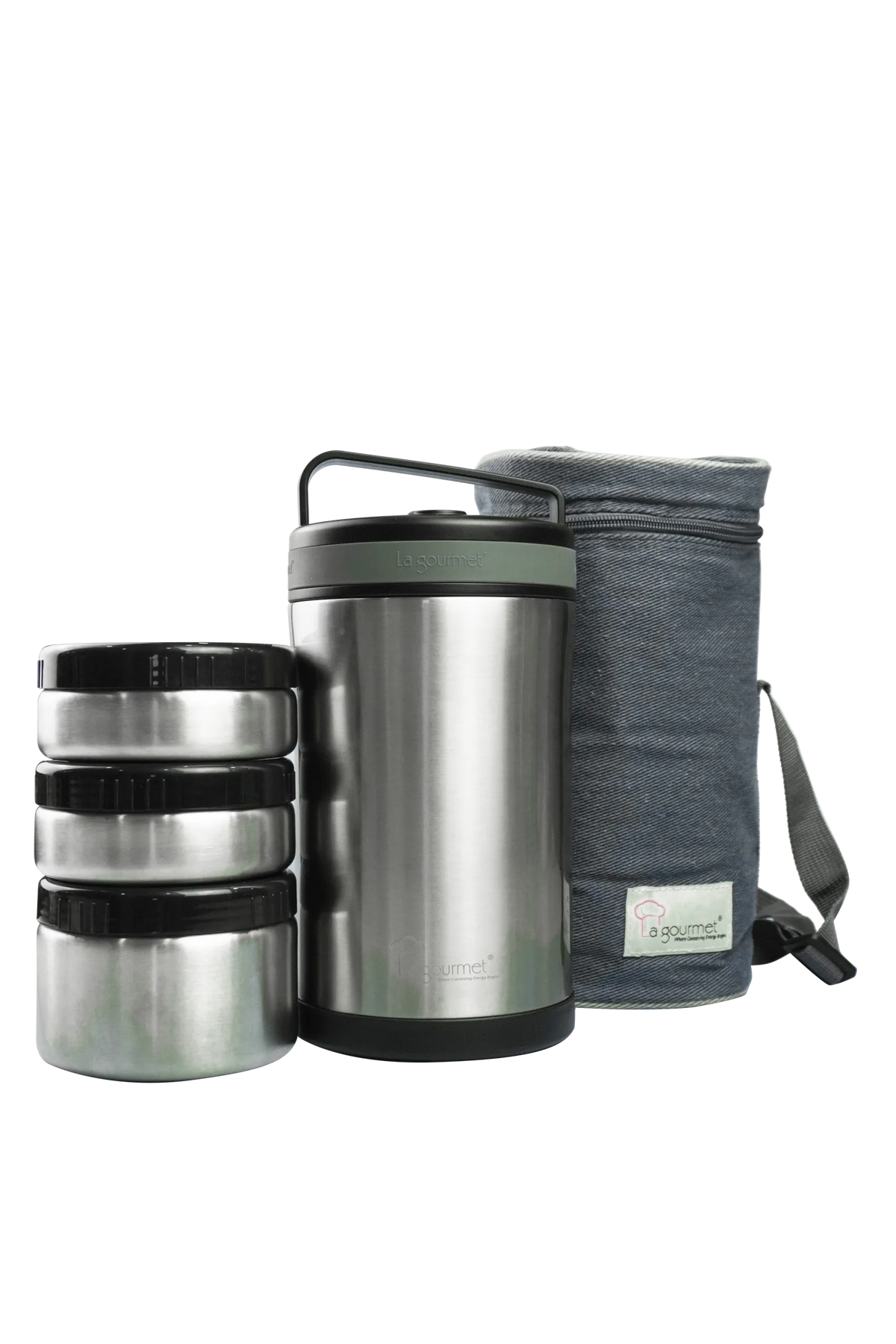 Bộ hộp cơm giữ nhiệt 3 ngăn cao cấp La gourmet new classic 1.7L - 399731