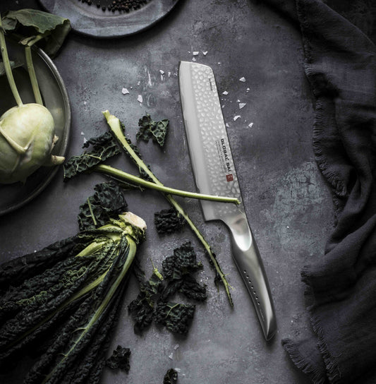 Global Sai Vegetable Knife with Hammer Finish 15cm