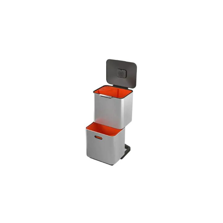 Joseph Joseph Totem Max 60 L Waste & Recycling Bin Stainless Steel
