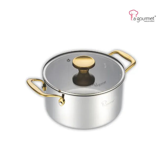 Nồi inox 304 5 lớp cán vàng La gourmet Aureon 20cm 3.5L – 436740