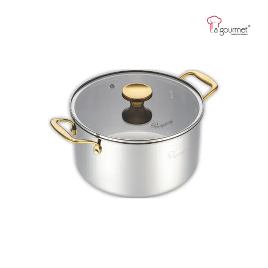 Nồi inox 304 5 lớp cán vàng La gourmet Aureon 24cm 5.8L – 436757