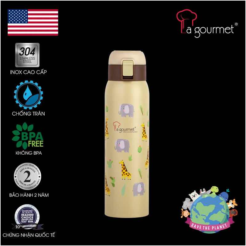 Bình giữ nhiệt La gourmet - Save The Planet 600ml - 375902