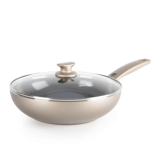 Chảo Xào Chống Dính GreenPan Cambridge Bronze 28cm (Có Nắp, 3.7L)